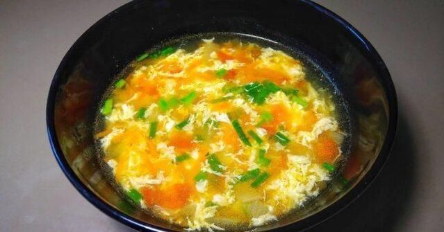 Zuppa di uova per la gotta