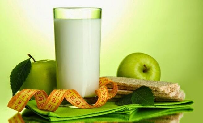 Una dieta settimanale sul kefir può essere integrata con le mele