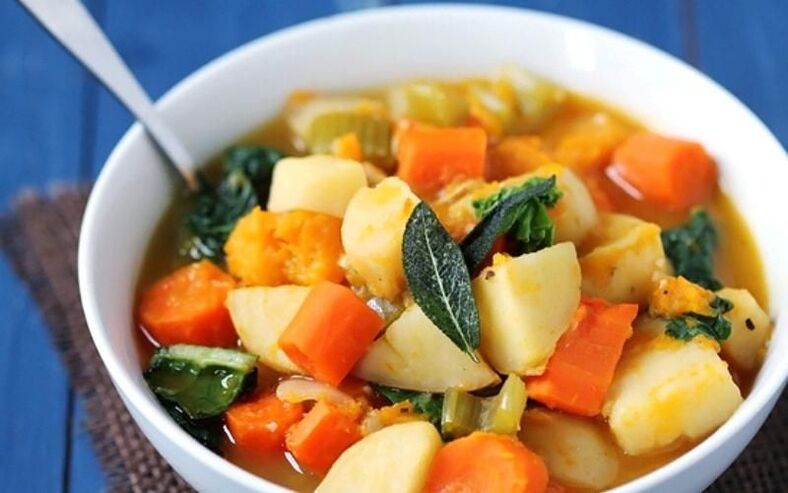 Spezzatino di verdure con pancreatite