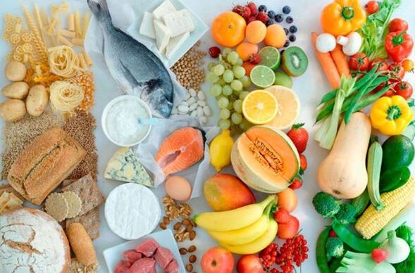 Menu della dieta del gruppo sanguigno